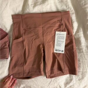 lululemon athletica High-Rise Bike Shorts in Dusty Rose